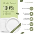 thumbnail image 2 of efyPack 9-inch Compostable Sugarcane Plates, White, 2 of 6