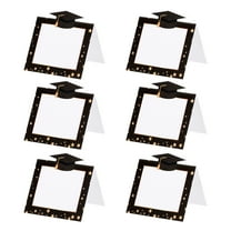 Uxcell Reserved Table Signs, Seating Name Cards Graduation Cap Tables Tent Blank Card for Wedding, White 48 Pack