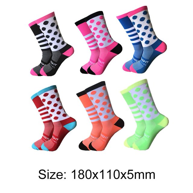 Calcetines De Ciclismo Deportes al aire libre rayas punto calcetines mujeres hombres ciclismo correr calcetines (negro) Hugtrwg Para Estrenar