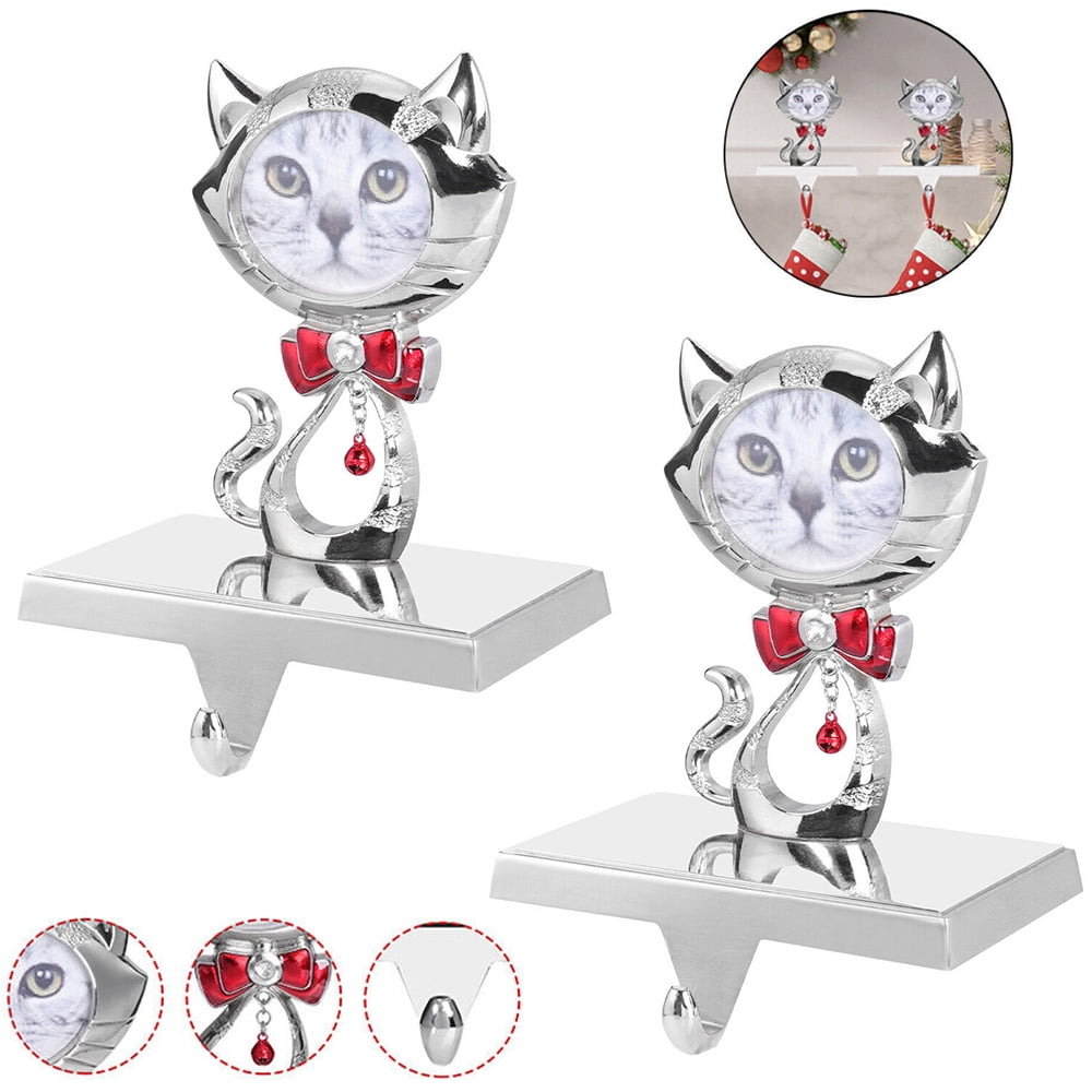 TOPCHANCES Christmas Stocking Holders, Set of 2 Weighted Xmas Stocking