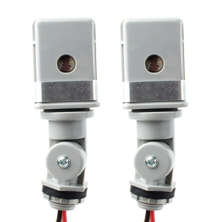 Photocell Sensor For Outdoor Lights - 120-277V Dusk To Dawn Auto On/Off Switch, Weatherproof