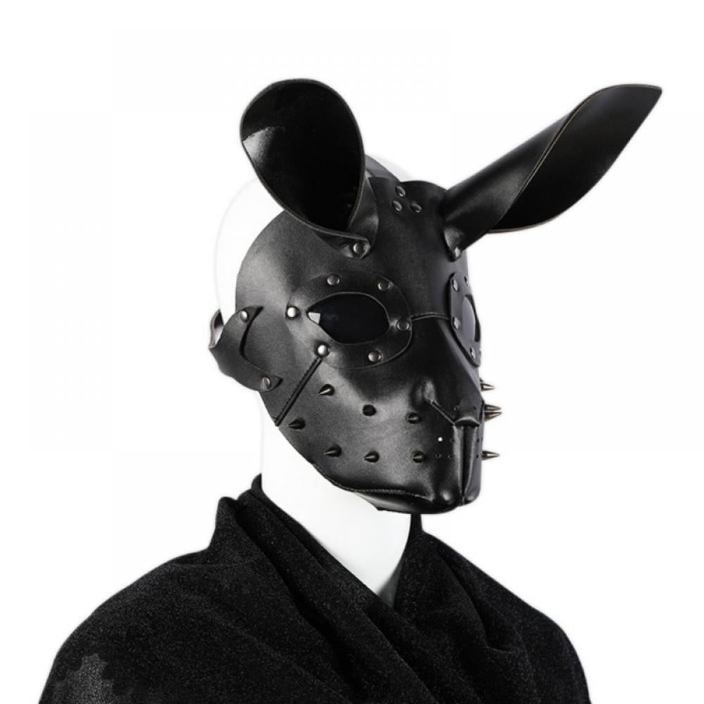 Halloween Role Play Props Bunny Girl Punk Mask Party Decorations PU Leather as Mask Comfortable Wearing for Masquerade Party, Gift, Costume Party, Christmas