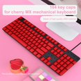 thumbnail image 2 of Capsules Rouges, 104 Caps, OEM Univerl Rétroéclairage Clavier Mécanique Accessoire de Remplacement Compatible avec Cerise MX/Gateron Commutateurs, 2 of 7