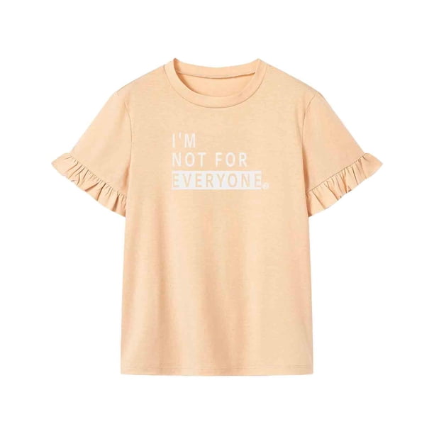 Camiseta para mujer con cuello redondo, ropa de cuello redondo, camiseta básica de recuerdo para desplazamientos, vacaciones y vacaciones SG