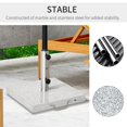 thumbnail image 3 of Support Carré pour Parasol en Marbre de 55 Lb, 16,5 Po, Support Lourd de Marché avec Roues, Gris, 3 of 7