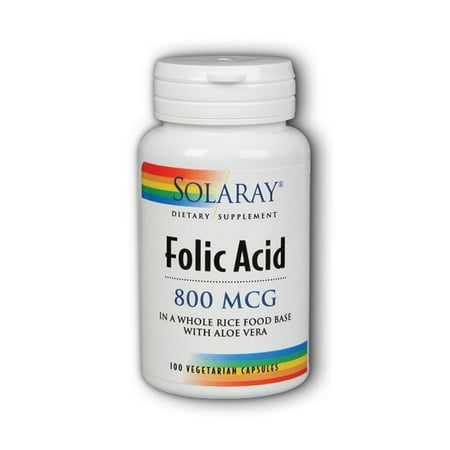 Solaray Folic Acid 800 mcg - 100 Vegetarian