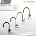 thumbnail image 3 of Stylish Modena Ht 14" Gunmetal Single Handle Pull Down Kitchen Faucet K-131P, 3 of 12