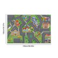 thumbnail image 4 of Alfombra de dibujos animados para niños, alfombra creativa de pista de ciudad, Rectangular para sala de juegos y dormitorio, 4 of 8