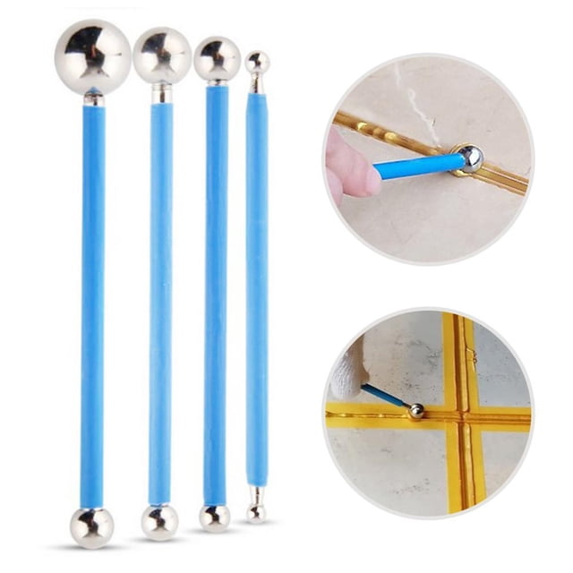 Modeling 4PCS DIY Stainless Steel Clay Tools Sculpture Tool Toy Molding Balls Sticks Non Slip Durable Carving Pen