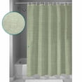thumbnail image 3 of Vintage Linen Shower Curtain Set ，Waterproof Fabric Shower Curtains Pastoral Sage Green Linen Texture Farmhouse Shower Curtains for Bathroom,Bathroom Decor 36"x78", 3 of 7