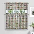 thumbnail image 2 of Dog Print Kitchen Curtains 36 Inch Short - 3 Panel Set, Cute Puppy & Floral Design, Rod Pocket Pet Lover Curtains 100% Polyester, Paw & Bone Pattern for Kitchen, Living Room, Bedroom, Easy Wash, 2 of 6