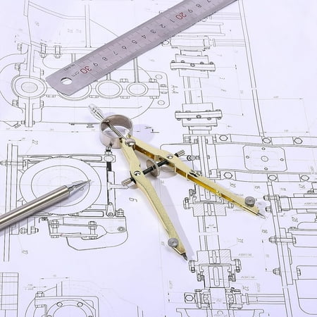 Mr. Pen- Professional Compass for Geometry, Gold with Extra Leads, Metal Compass with Lock, Drawing Compass, Geometry Compass, Math Compass, Compass Drawing, Drafting Compass, Drafting Tools