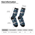 thumbnail image 4 of Goofa Friendly Smiling Sharks Printed Men's Crew Socks, Soft Durable Breathable Moisture-Wicking with Odor Control Cotton socks, 4 of 9