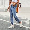 thumbnail image 4 of Vedolay Baggy Jeans for Women Women High Waisted Destroyed Flared Jeans Bell Bottom Denim Pants,Blue S, 4 of 4