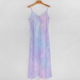 thumbnail image 5 of Pink Holographic Pastel Color Sleeveless Dress Loose Women's Dress Dresses Luxury Evening Dresses, 5 of 9