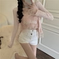thumbnail image 4 of Faithtur Women Knit Tank Tops, Flower Pattern Spaghetti Strap V-neck Camisole, 4 of 6