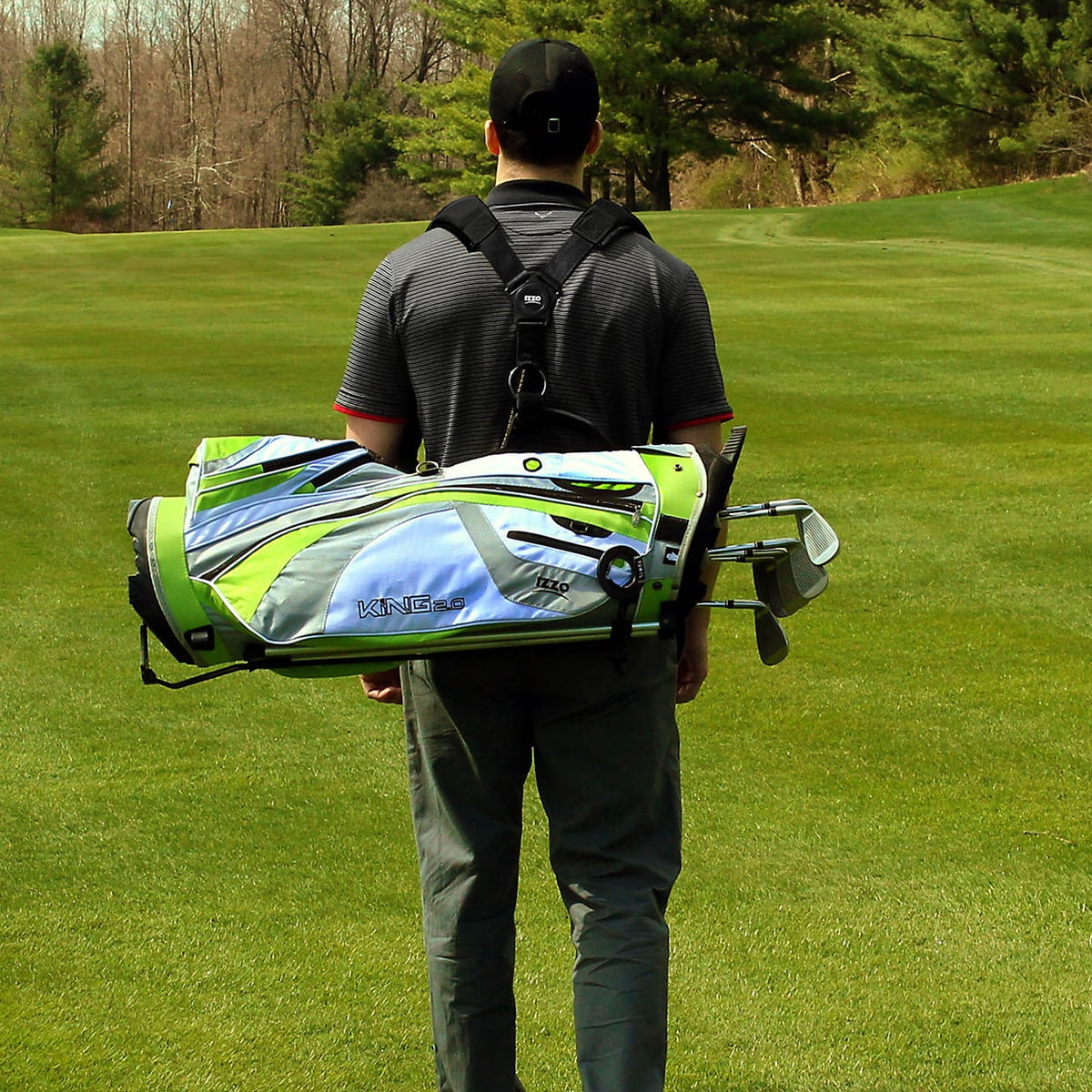 IZZO Golf Ionetix Dual Carry Bag Strap - XL