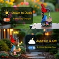 thumbnail image 2 of 12 Inch Solar Red Cardinal & Blue Robin Garden Statue with LED Faucet and Flowers, Outdoor Decor Resin Bird Statue with Bird Feeders for Garden Yard Patio Lawn, Christmas Spring Gifts, 2 of 10