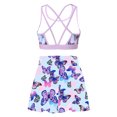 thumbnail image 2 of YONGHS Two Pieces Bathing Suit for Kids Girls Flower Butterfly Printed Swimwear Rash Guard Swimsuit Butterfly 8, 2 of 7