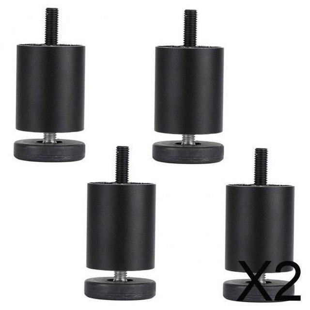 2x4 Uds Patas De Muebles De Aleación De Aluminio Sofá Mesa Gabinete TV Soporte Patas Negro 6cm
