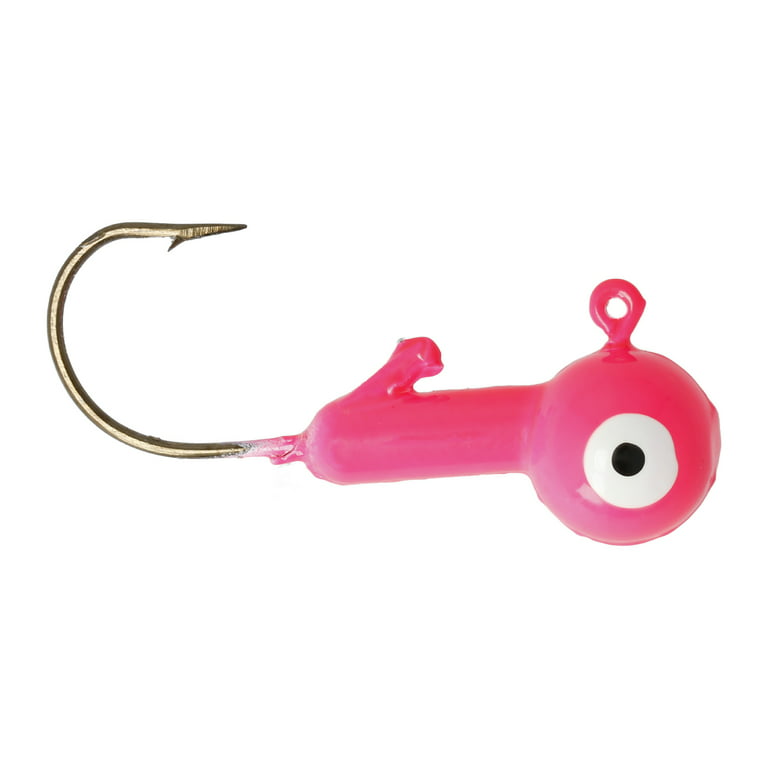 Eagle Claw Ball Head Fishing Jig, Pink with Bronze Hook, 1/8 oz., 10 Count