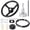 14FT Including steering wheel, variant on Reliable Outboard Steering System Kit-Marine Boat Steering Cable with Standard 14FT