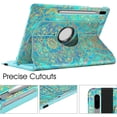 thumbnail image 7 of Fintie Rotating Case for Samsung Galaxy Tab S8 Plus 2022/S7 FE 2021/S7 Plus 2020 12.4 inch, 360 Degree Swivel Stand Cover With S Pen Holder Auto Sleep/Wake, Shades of Blue, 7 of 7