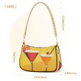 thumbnail image 3 of FORMRS Womens Shoulder Bag with Chain Strap Clutch Purse Cute Tote Handbag, Orange Cocktails, 3 of 7