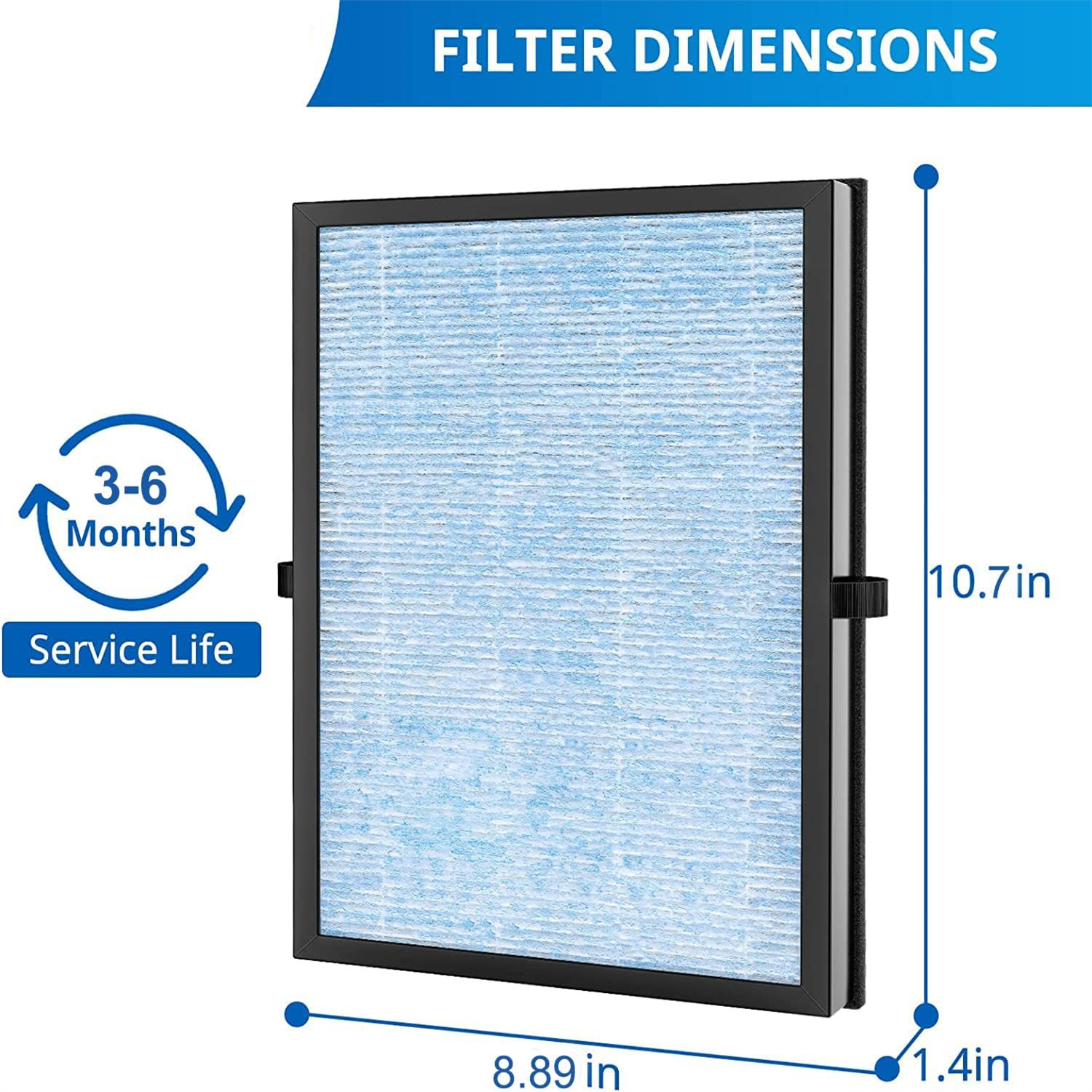 Ersatzfilter-Set Für MK04/MG04JH Luftreiniger – 4-lagiger H13 True HEPA Filter, 2er Pack