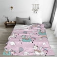 thumbnail image 5 of Fuzoiu Llama Unicorn and Rainbow Print Ultra-Soft Micro Fleece Blanket,All Seasons Flannel Throw, Lightweight Blanket for Bed, Sofa, Couch, Movie Night, Camping, and Travel-50"x40", 5 of 7