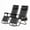 Black, variant on GOCAPTAIN 2 Pack Zero Force Outdoor Lounge Chair with Pillow & Cup Holder, Foldable Reclining Patio Lounge Chair for Camping, Beach, Poolside, Black