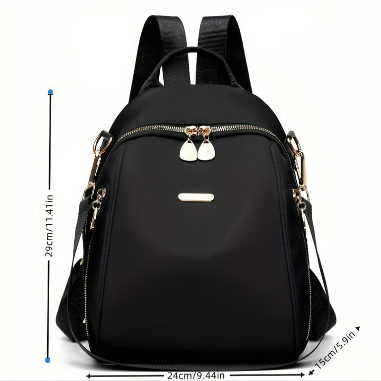 バッグ nit alcove black dual-shoulder backpack Women's Two-way Shoulder Bag, Nylon Backpack Purse, Solid