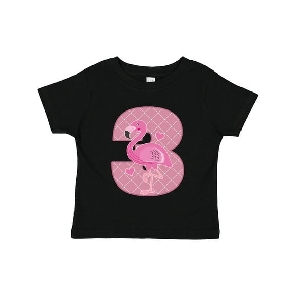 Inktastic 3rd Birthday Flamingo 3 Year Old Girl Girls Toddler T-Shirt