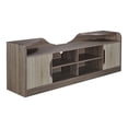 thumbnail image 3 of Fetz 2-Cabinet and 4-Shelf Wood 72" TV Stand, Chestnut Brown, 3 of 9
