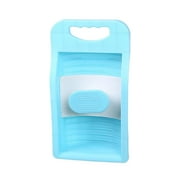 Small Washing Board Cleaning Tool,Anti Slip Washing Scrubbing Board for Household Travel Baby Clothes Towels , 18cmx32cmx8cm