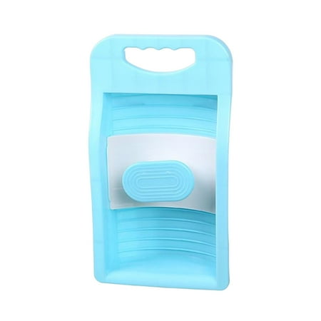 Small Washing Board Cleaning Tool,Anti Slip Washing Scrubbing Board for Household Travel Baby Clothes Towels , 18cmx32cmx8cm