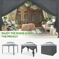 thumbnail image 6 of COOS BAY 11x11 Pop-up Instant Gazebo Tent with 4 Sidewalls Outdoor Canopy Shelter,Gray, 6 of 7