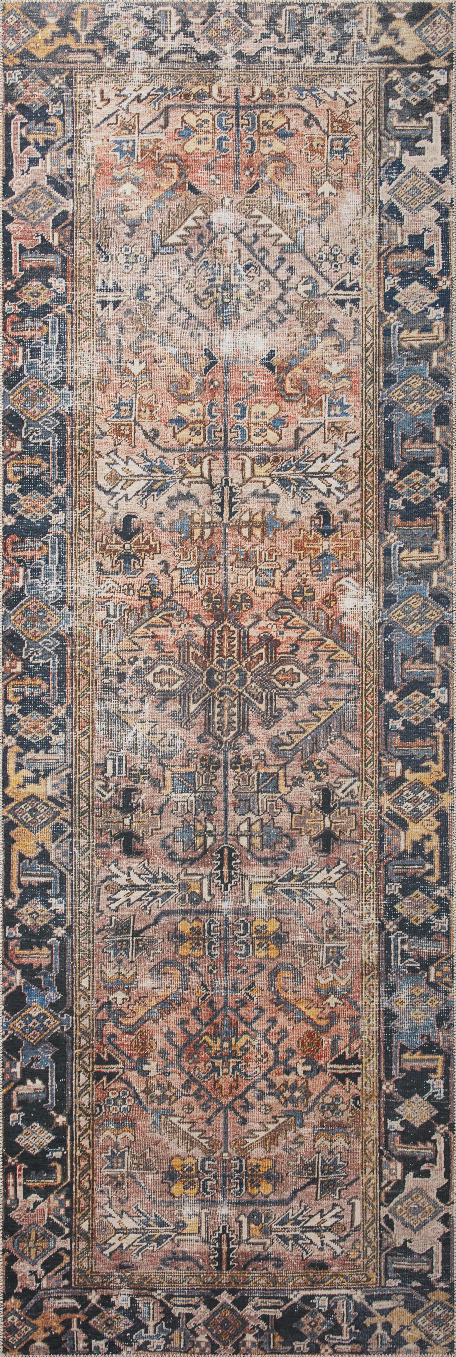 Chris Loves Julia x Loloi Jules Terracotta/Multi 7'-6" x 9'-6" Area Rug
