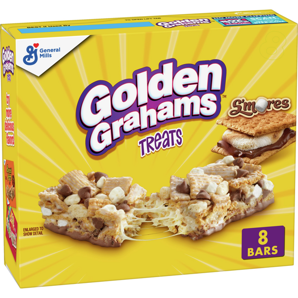 Golden Grahams S'mores Chocolate Marshmallow Treat Bars, 8 bars