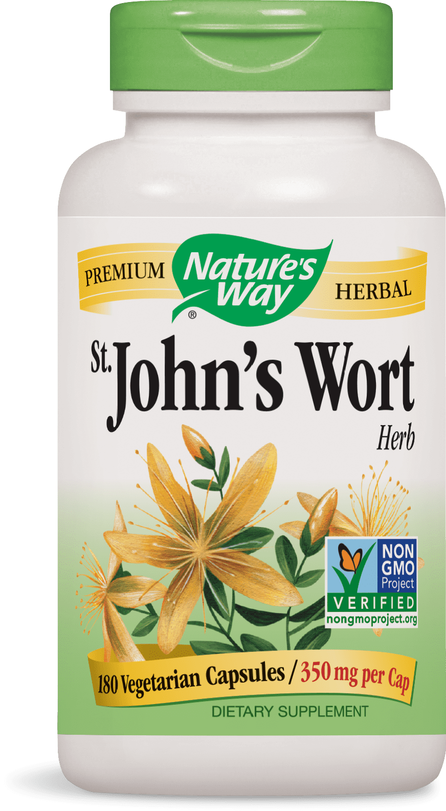 Natures Way Premium Herbal St. Johns Wort Herb 350 mg per capsule 180