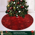 thumbnail image 6 of FMSHPON Christmas Snowflakes Red Xmas Christmas Tree Skirt Stand Mat for Holiday Party Decoration Indoor Outdoor 36 inches, 6 of 6