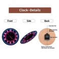 thumbnail image 7 of Neon Clock Wall Decor Pink Blue Light 10-Inch Silent Wooden Wall Clock, Battery Operated (AA Batteries Not Included), Artistic Home Decor, 7 of 7