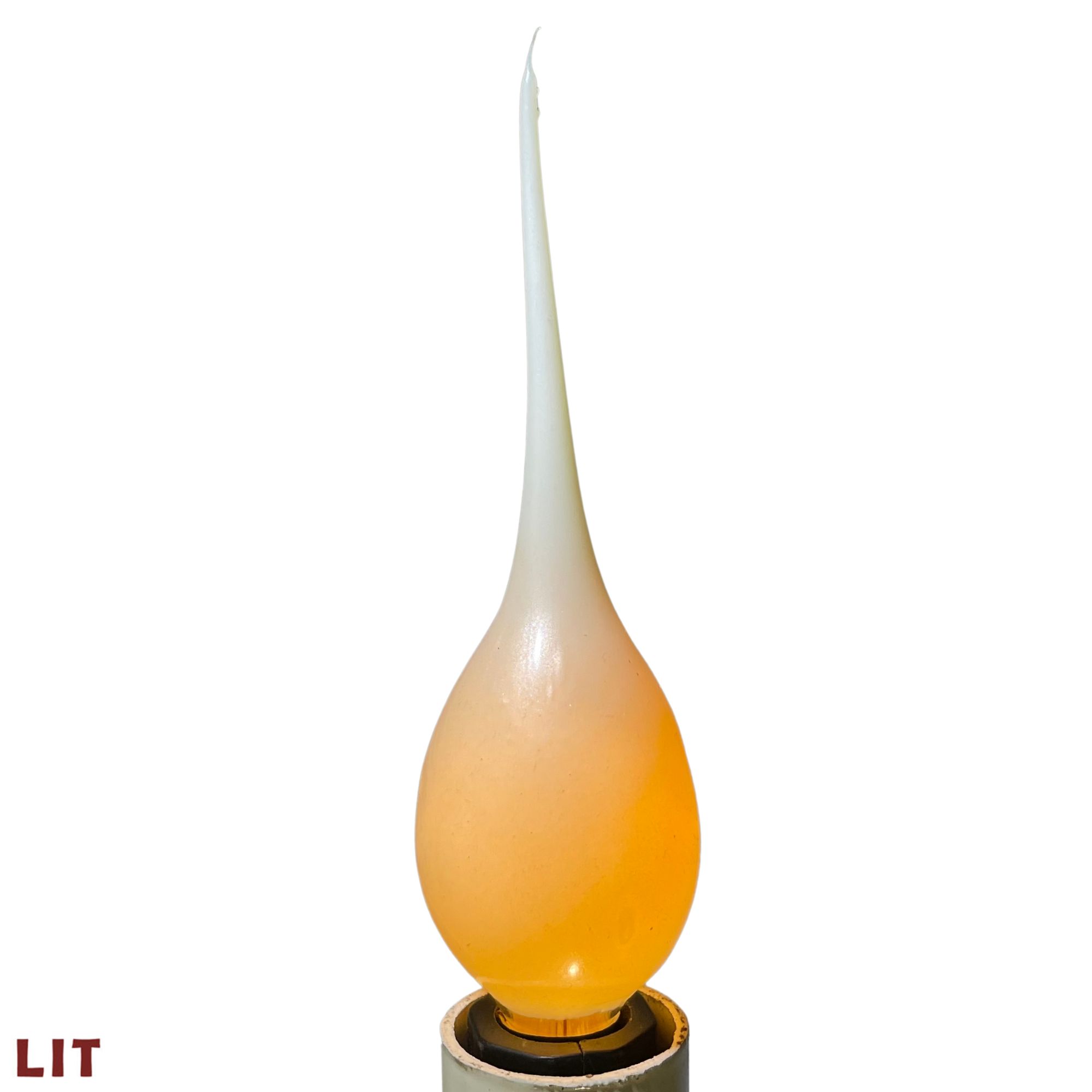 Royal Designs, Inc. Transparent Silicon Dipped Filament LED Bulb, 1-Watt C7 E12 120V 2500K, Pearl, Pack of 10