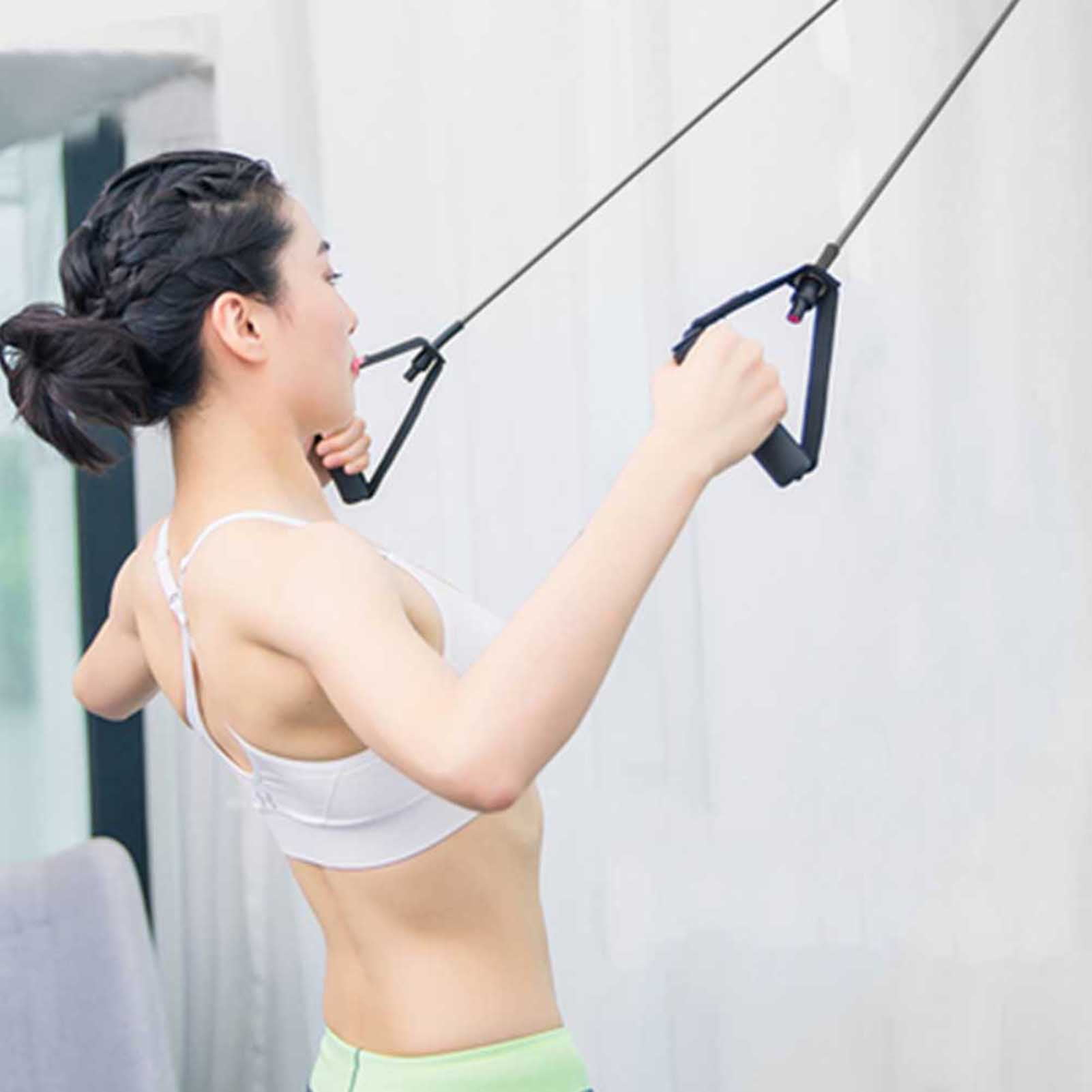 Resistance Stretch Rubber Band Training Rope Tube Workout Fitness Exercise for Yoga Gym Black,