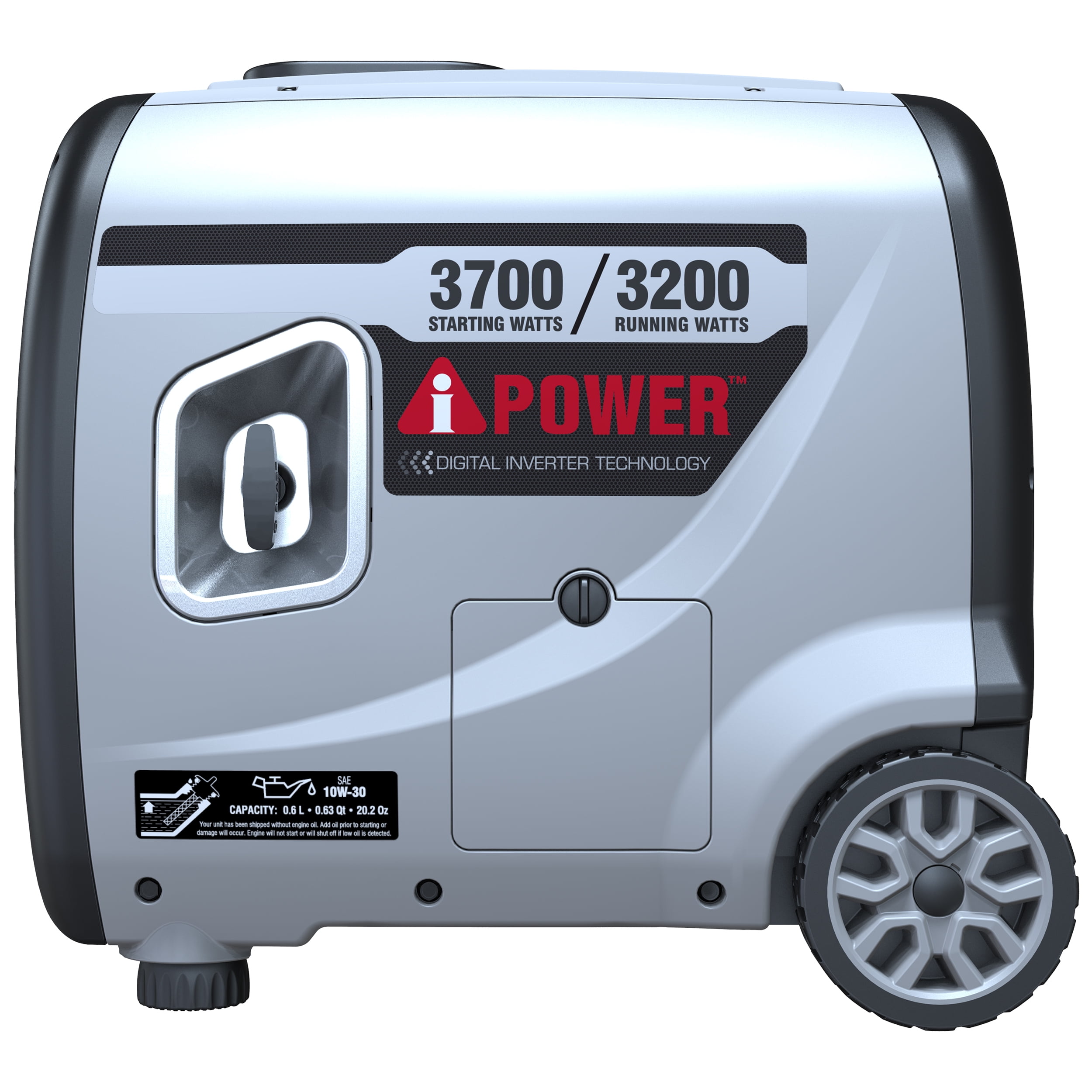 A-iPower Portable Inverter Generator, 3700W RV Ready, EPA Compliant, Portable With Telescopic Handle For Backup Home Use, Tailgating & Camping