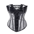 thumbnail image 4 of Women's Corset Gothic Waist Training Corset Elastic Design Buckles Closure Body Shaper Corset + G-string Black/S-2XL, 4 of 8
