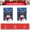 thumbnail image 6 of SM-XLHN Let It Snow Snowman Snowflake Christmas Garden Flag 12x18 Inch Double Sided, Blue Winter Farmhouse Yard Outdoor Decorative Flag, 6 of 6