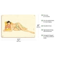 thumbnail image 2 of Varga Girl - June 1943 - Vintage Pin Up Girl Print by Alberto Vargas c.1943 - 8 x 12 inch Vintage Wood Art Sign, 2 of 4