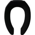 thumbnail image 1 of Elongated Open Front Less Cover Toilet Seat with STA-TITE Check Hinge in Black, 1 of 1