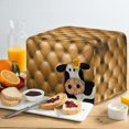 thumbnail image 4 of TSOVTHRID Cartoon Leather Cow Sunflower Print 2 Slice Toaster Covers Anti-Sputtering Toaster Dust Cover, Waterproof Small Washable Kitchen Appliance Protector, 4 of 8